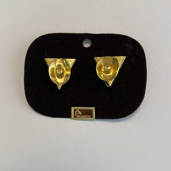 Wilmarth Collar Cowboy Hats Gold Tone Shirt Tips - Picture 1 of 9
